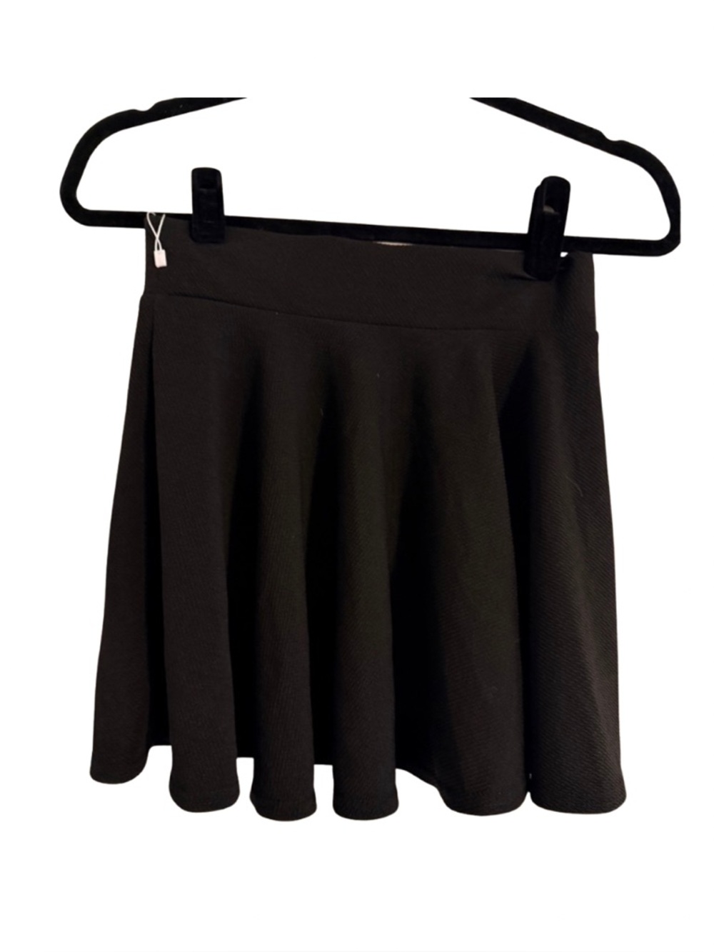 Black Flare Skater Skirt Size Small NWOT Pull On Stretch Athleisure
